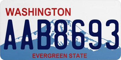 WA license plate AAB8693