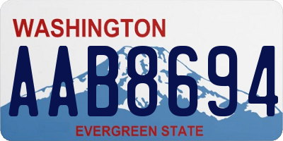 WA license plate AAB8694