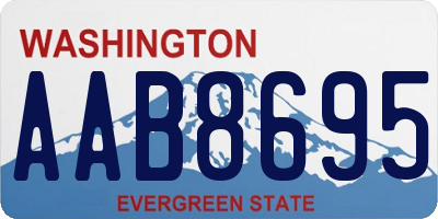WA license plate AAB8695