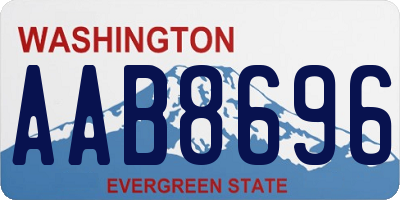 WA license plate AAB8696