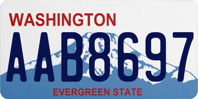WA license plate AAB8697