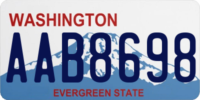 WA license plate AAB8698