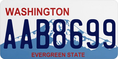 WA license plate AAB8699