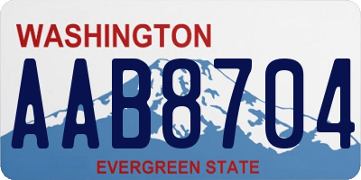 WA license plate AAB8704