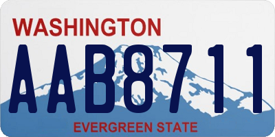 WA license plate AAB8711