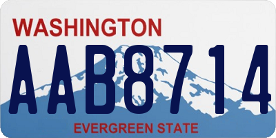 WA license plate AAB8714