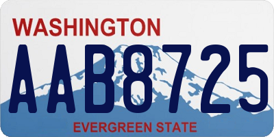 WA license plate AAB8725