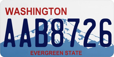 WA license plate AAB8726
