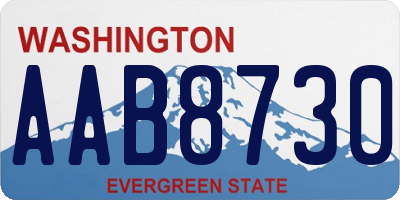WA license plate AAB8730
