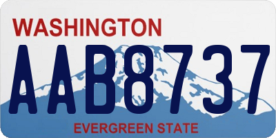 WA license plate AAB8737
