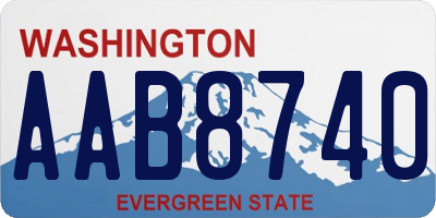 WA license plate AAB8740