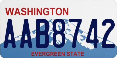 WA license plate AAB8742