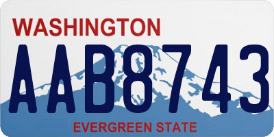 WA license plate AAB8743