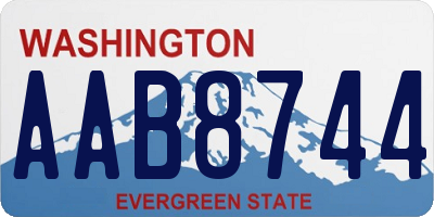 WA license plate AAB8744