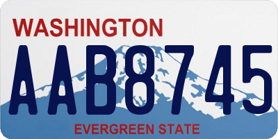 WA license plate AAB8745