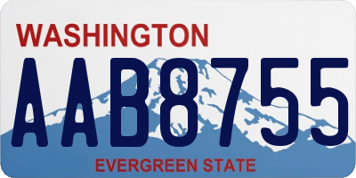 WA license plate AAB8755
