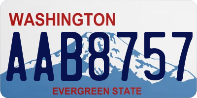 WA license plate AAB8757