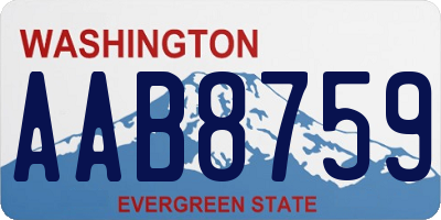 WA license plate AAB8759
