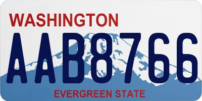 WA license plate AAB8766