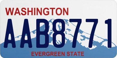 WA license plate AAB8771