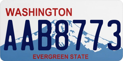 WA license plate AAB8773