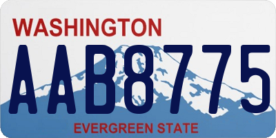 WA license plate AAB8775