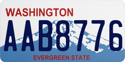 WA license plate AAB8776