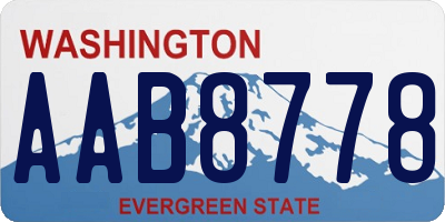 WA license plate AAB8778