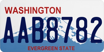 WA license plate AAB8782