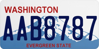 WA license plate AAB8787