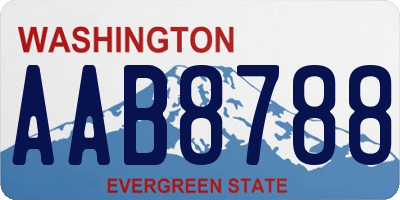 WA license plate AAB8788