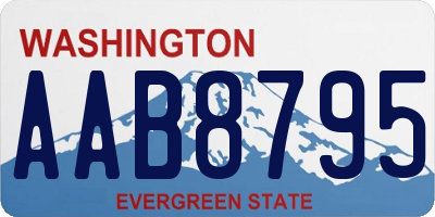 WA license plate AAB8795