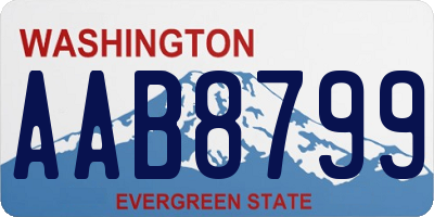 WA license plate AAB8799