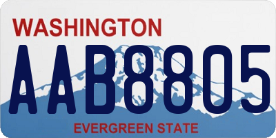 WA license plate AAB8805