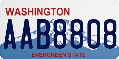 WA license plate AAB8808