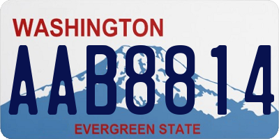 WA license plate AAB8814