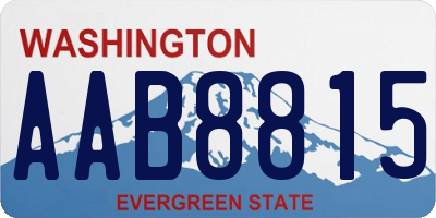 WA license plate AAB8815