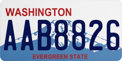 WA license plate AAB8826