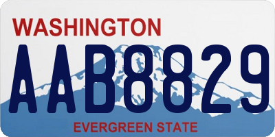WA license plate AAB8829