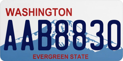 WA license plate AAB8830