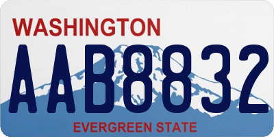 WA license plate AAB8832