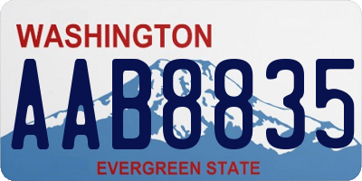WA license plate AAB8835