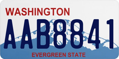 WA license plate AAB8841