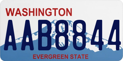 WA license plate AAB8844