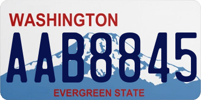 WA license plate AAB8845