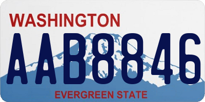 WA license plate AAB8846