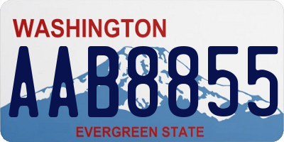 WA license plate AAB8855