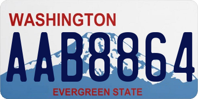 WA license plate AAB8864