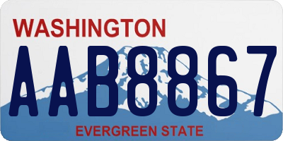 WA license plate AAB8867