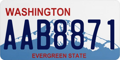 WA license plate AAB8871